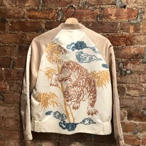 Zara Pink Satin Bomber